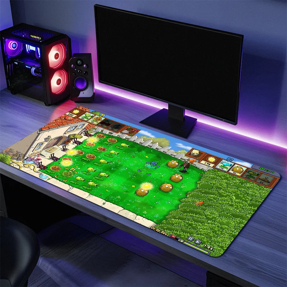 Plants vs Zombies Replanted Maps Mouse Pad Desk Mat Large Non-slip Anti-fray Keyboard Ergonomic Office Rubber PC Home Custom