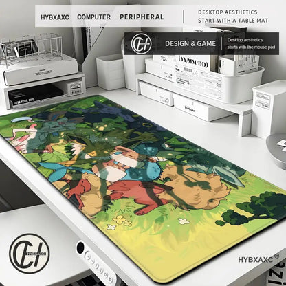Mouse Pad Gaming Carpet Anime Keyboard Pads Rug Pokemon Eevee Mousepad Mouse Pads Laptop Extended Desk Mat for Gamer Gift