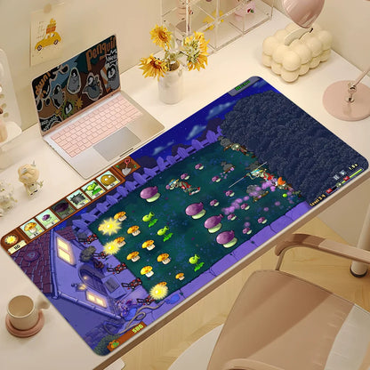 Plants vs Zombies Replanted Maps Mouse Pad Desk Mat Large Non-slip Anti-fray Keyboard Ergonomic Office Rubber PC Home Custom