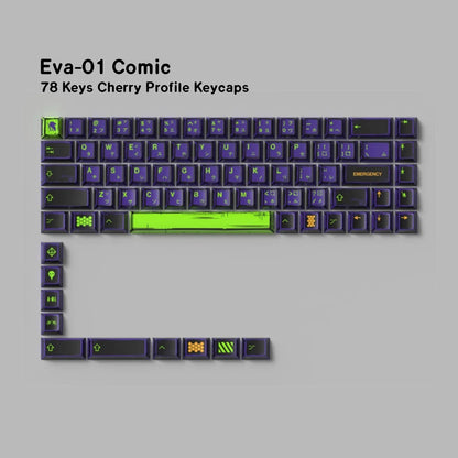 GMK WOB Keycaps Comic Style Cherry Profile PBT Dye-Sub 151 Keys For Mechanical Gaming Keyboard Thicken Keycaps Wooting ISO