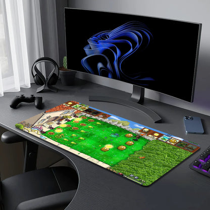 Plants vs Zombies Replanted Maps Mouse Pad Desk Mat Large Non-slip Anti-fray Keyboard Ergonomic Office Rubber PC Home Custom