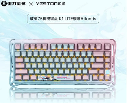 Gravastar K1 Bluetooth Wireless Mechanical Keyboard Aluminium Alloy Tri-Mode RGB E-sports Gaming Keyboard Custom PC Accessories