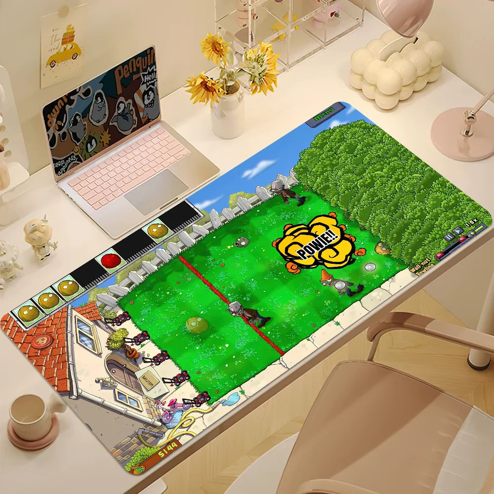 Plants vs Zombies Replanted Maps Mouse Pad Desk Mat Large Non-slip Anti-fray Keyboard Ergonomic Office Rubber PC Home Custom