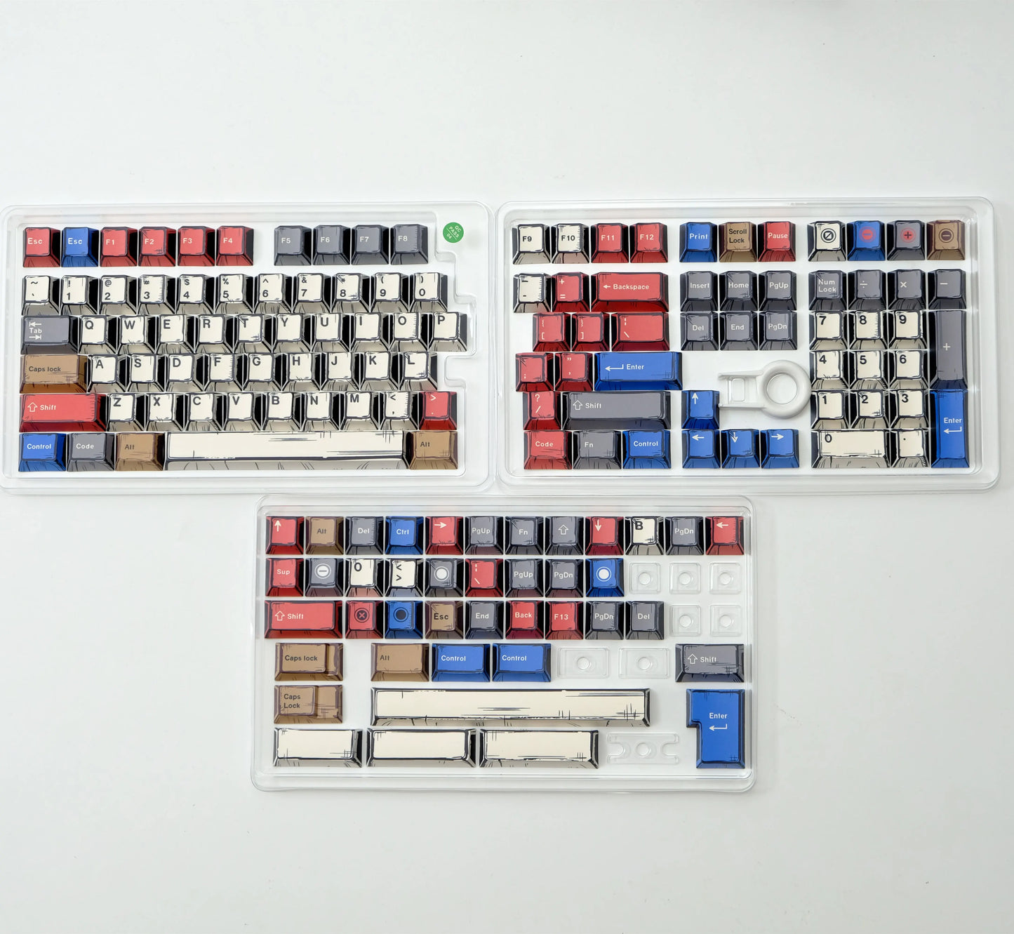 GMK WOB Keycaps Comic Style Cherry Profile PBT Dye-Sub 151 Keys For Mechanical Gaming Keyboard Thicken Keycaps Wooting ISO