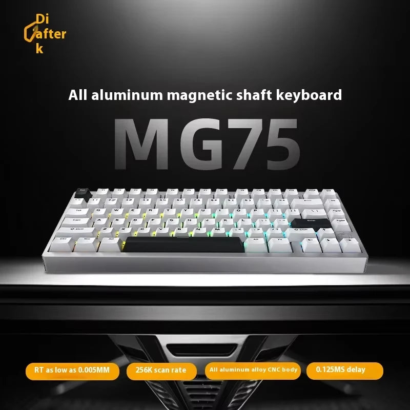New IROK MG75 Pro MAX Magnetic Switch Keyboard Aluminium Alloy ARGB Backlight Gasket Gaming Keyboard PC Gamer Wired Hall Effect