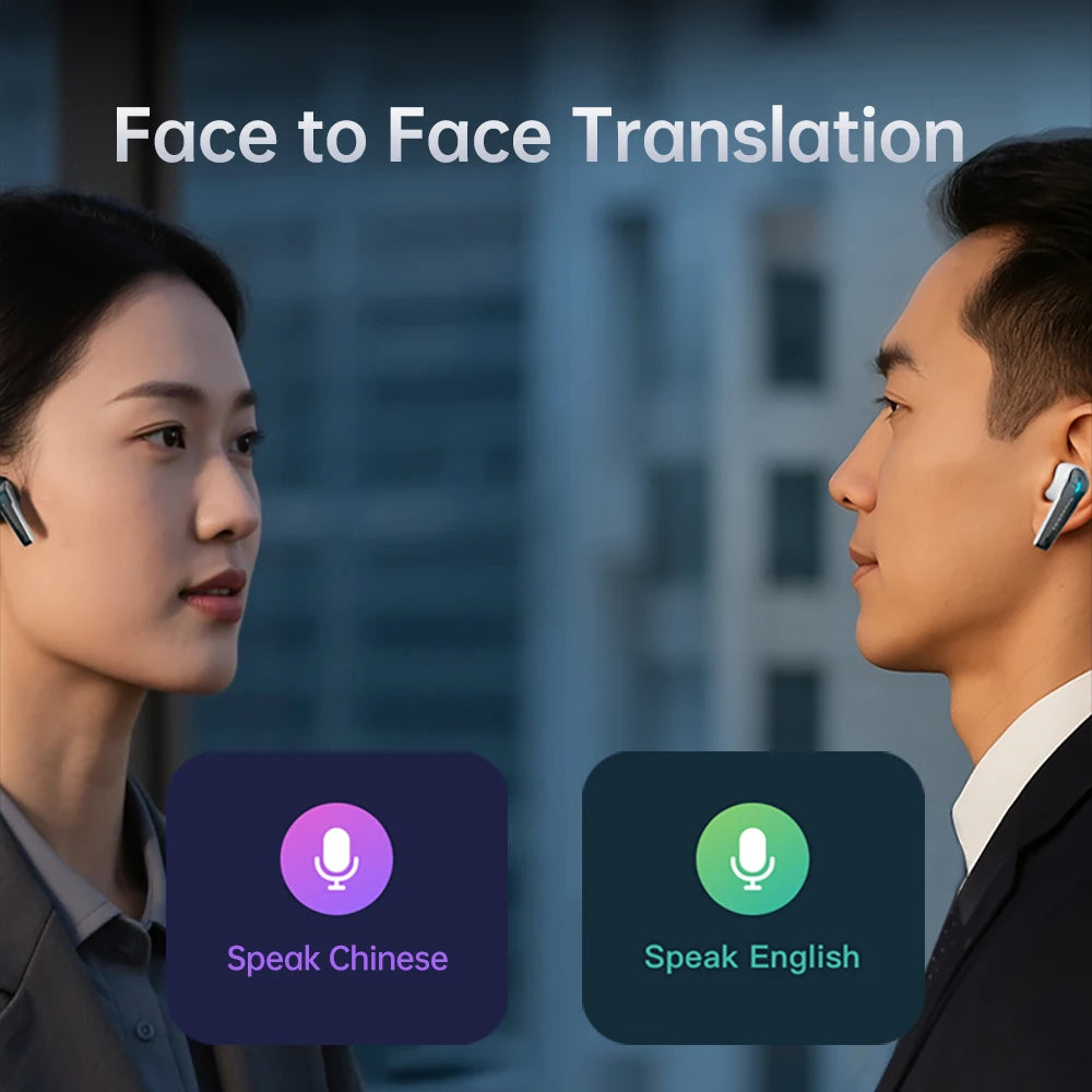 MACHENIKE TH60 AI Wireless Bluetooth Headphones AI Translator Earphone IN-Ear Gaming Earphones IPX5 Waterproof Bluetooth 5. 4