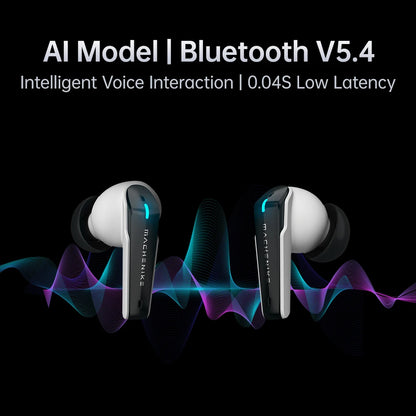 MACHENIKE TH60 AI Wireless Bluetooth Headphones AI Translator Earphone IN-Ear Gaming Earphones IPX5 Waterproof Bluetooth 5. 4