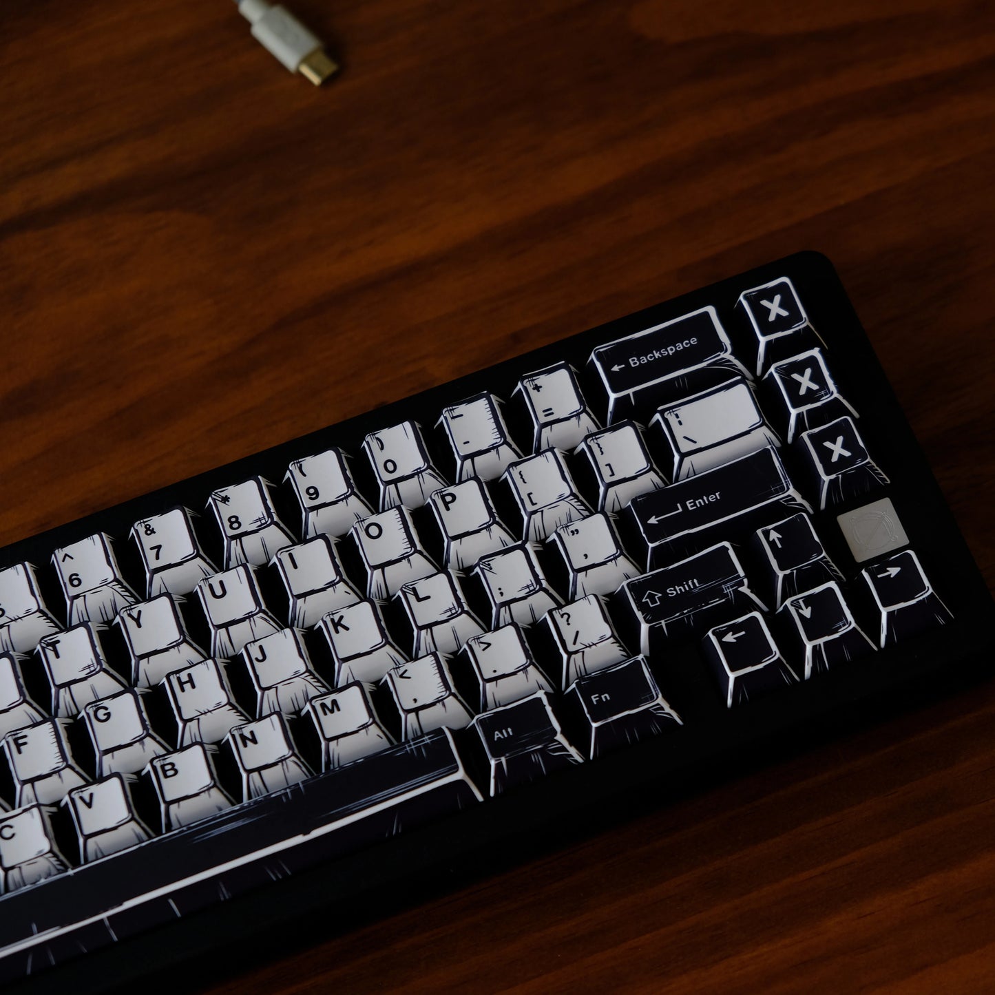 GMK WOB Keycaps Comic Style Cherry Profile PBT Dye-Sub 151 Keys For Mechanical Gaming Keyboard Thicken Keycaps Wooting ISO