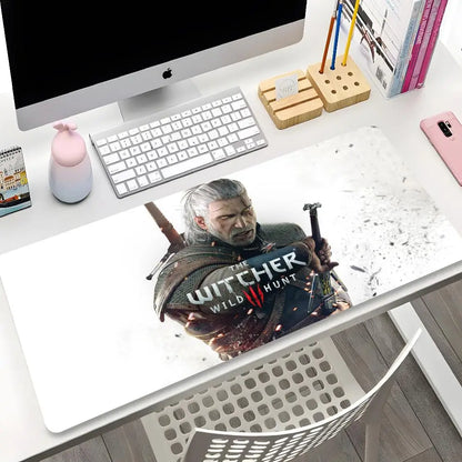 The W-Witchers 3 Mouse Pad Cartoon Lockedge Large Gaming Pad Computer Gamer Keyboard Mouse Mat Desk Mousepad for PC Desk Pad