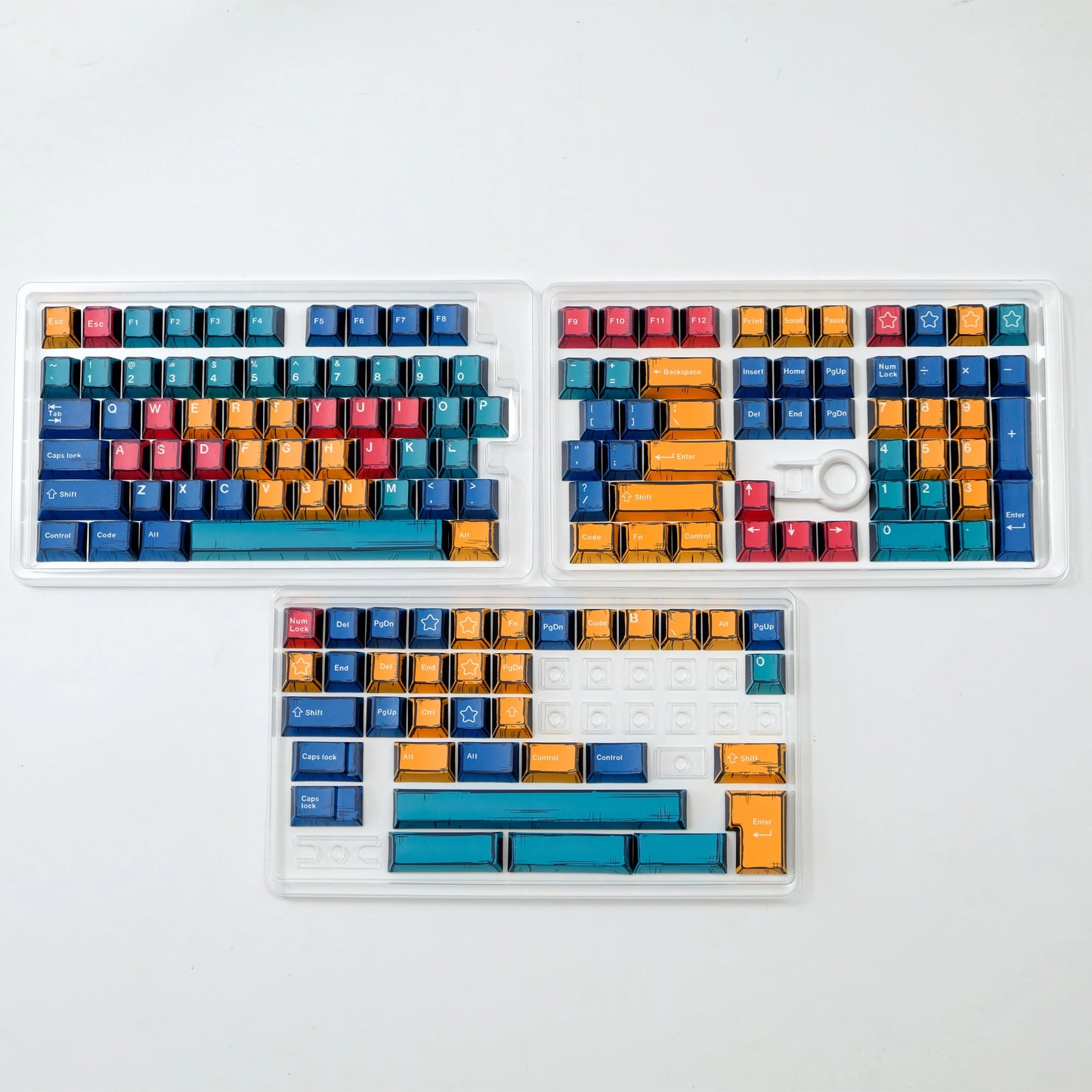 GMK WOB Keycaps Comic Style Cherry Profile PBT Dye-Sub 151 Keys For Mechanical Gaming Keyboard Thicken Keycaps Wooting ISO