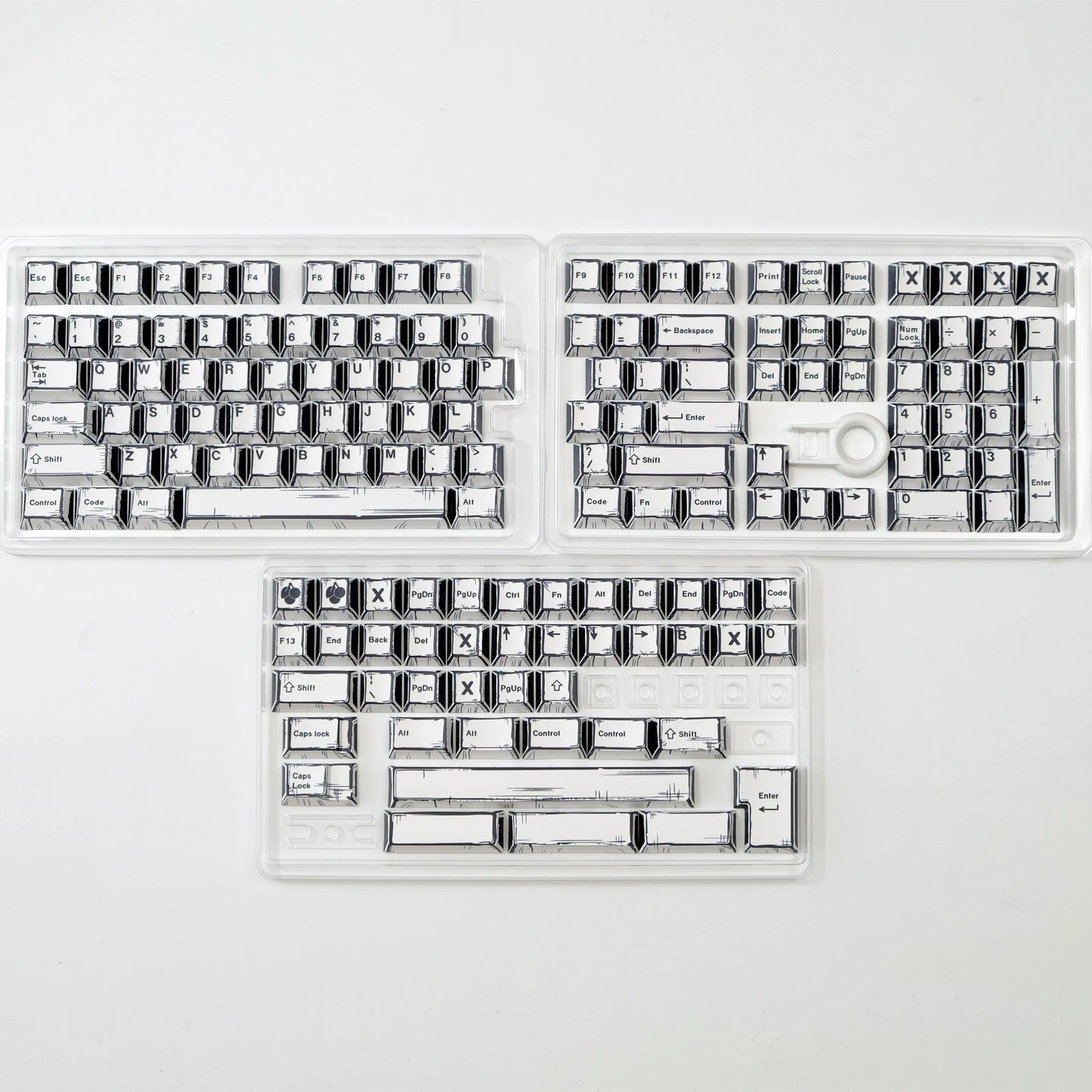 GMK WOB Keycaps Comic Style Cherry Profile PBT Dye-Sub 151 Keys For Mechanical Gaming Keyboard Thicken Keycaps Wooting ISO