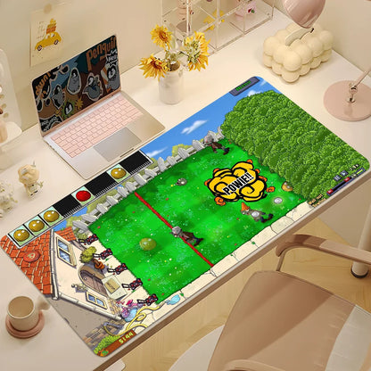 Plants vs Zombies Replanted Maps Mouse Pad Desk Mat Large Non-slip Anti-fray Keyboard Ergonomic Office Rubber PC Home Custom