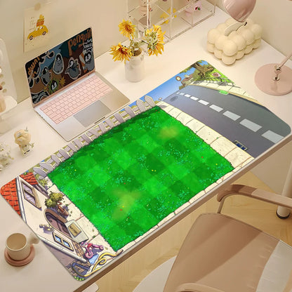 Plants vs Zombies Replanted Maps Mouse Pad Desk Mat Large Non-slip Anti-fray Keyboard Ergonomic Office Rubber PC Home Custom