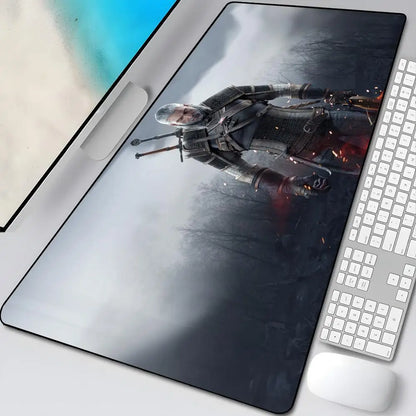 The W-Witchers 3 Mouse Pad Cartoon Lockedge Large Gaming Pad Computer Gamer Keyboard Mouse Mat Desk Mousepad for PC Desk Pad