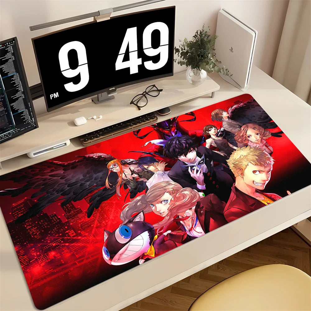 Mouse Pad PC Non Slip Rubber Cool Mousepad Laptop Gamer Cabinet Keyboard Pads Office Computer Gaming P-persona 5 Desk Mouse Mat