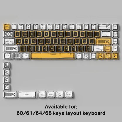 GMK WOB Keycaps Comic Style Cherry Profile PBT Dye-Sub 151 Keys For Mechanical Gaming Keyboard Thicken Keycaps Wooting ISO