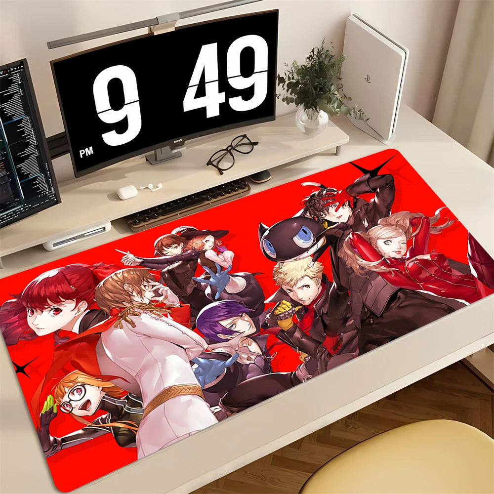 Mouse Pad PC Non Slip Rubber Cool Mousepad Laptop Gamer Cabinet Keyboard Pads Office Computer Gaming P-persona 5 Desk Mouse Mat