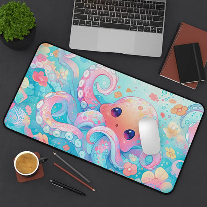 Cute Octopus Gaming Mouse Pad, Ocean Anime Octopus Desk Mat, Minimalist Office Decoration Mat, The Perfect Gift for Friends.