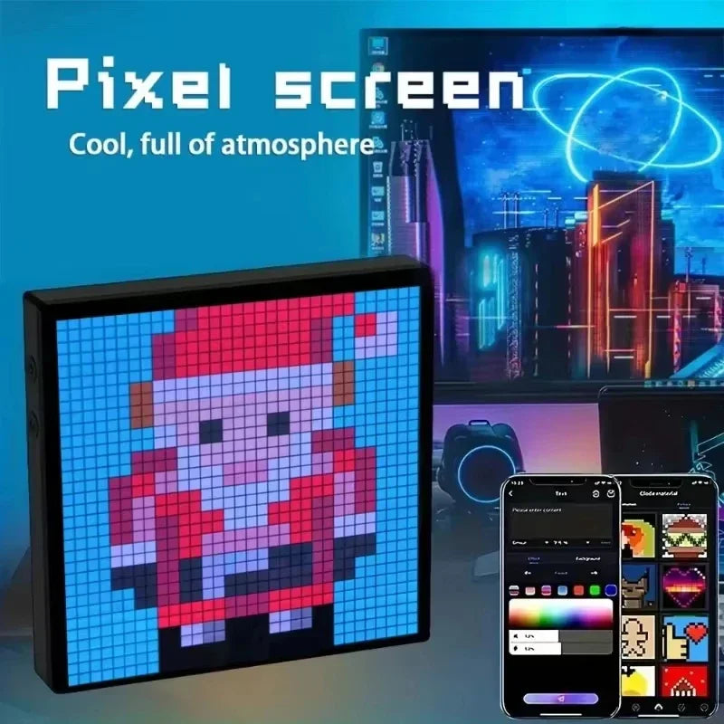 Smart 32x32 LED Pixel Matrix Display Programmable DIY Pixel Art Panel with APP Control for Gaming Room Anime Decor Night Light