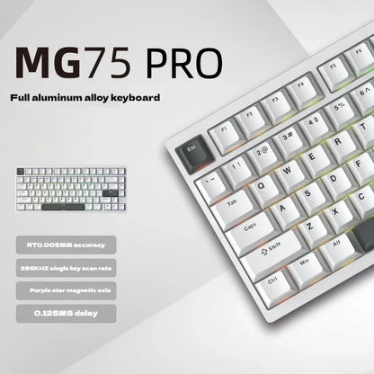 New IROK MG75 Pro MAX Magnetic Switch Keyboard Aluminium Alloy ARGB Backlight Gasket Gaming Keyboard PC Gamer Wired Hall Effect