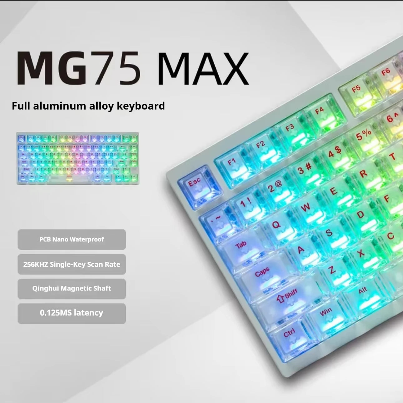 New IROK MG75 Pro MAX Magnetic Switch Keyboard Aluminium Alloy ARGB Backlight Gasket Gaming Keyboard PC Gamer Wired Hall Effect