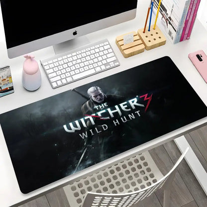 The W-Witchers 3 Mouse Pad Cartoon Lockedge Large Gaming Pad Computer Gamer Keyboard Mouse Mat Desk Mousepad for PC Desk Pad