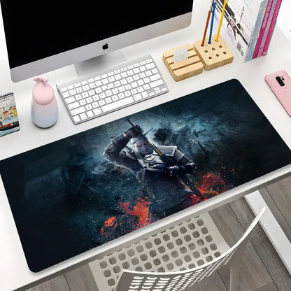 The W-Witchers 3 Mouse Pad Cartoon Lockedge Large Gaming Pad Computer Gamer Keyboard Mouse Mat Desk Mousepad for PC Desk Pad