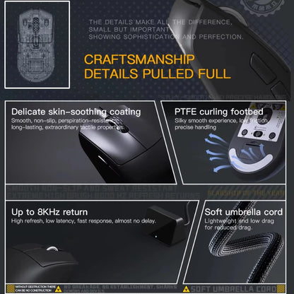 Darmoshark M3 Micro Pro Bluetooth Wireless Gaming Mouse 8K Tri-Mode PAM3950 Mouse Lightweight Small Hand Mice Long Battery Life