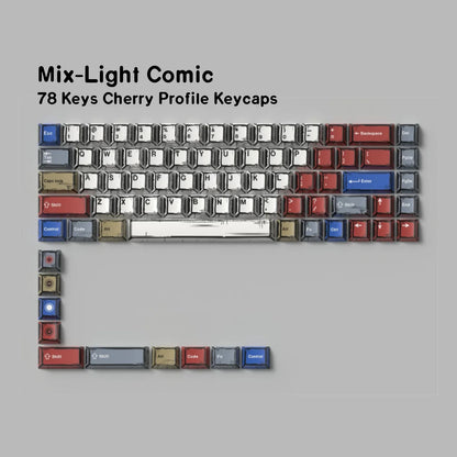 GMK WOB Keycaps Comic Style Cherry Profile PBT Dye-Sub 151 Keys For Mechanical Gaming Keyboard Thicken Keycaps Wooting ISO