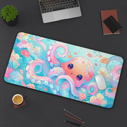 Cute Octopus Gaming Mouse Pad, Ocean Anime Octopus Desk Mat, Minimalist Office Decoration Mat, The Perfect Gift for Friends.