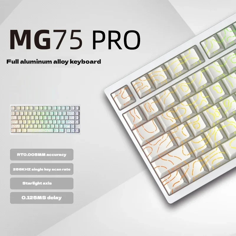 New IROK MG75 Pro MAX Magnetic Switch Keyboard Aluminium Alloy ARGB Backlight Gasket Gaming Keyboard PC Gamer Wired Hall Effect