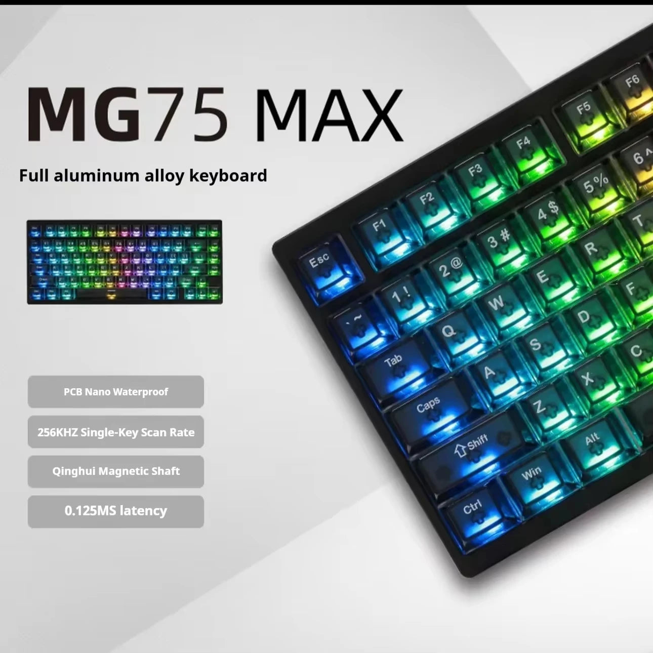 New IROK MG75 Pro MAX Magnetic Switch Keyboard Aluminium Alloy ARGB Backlight Gasket Gaming Keyboard PC Gamer Wired Hall Effect