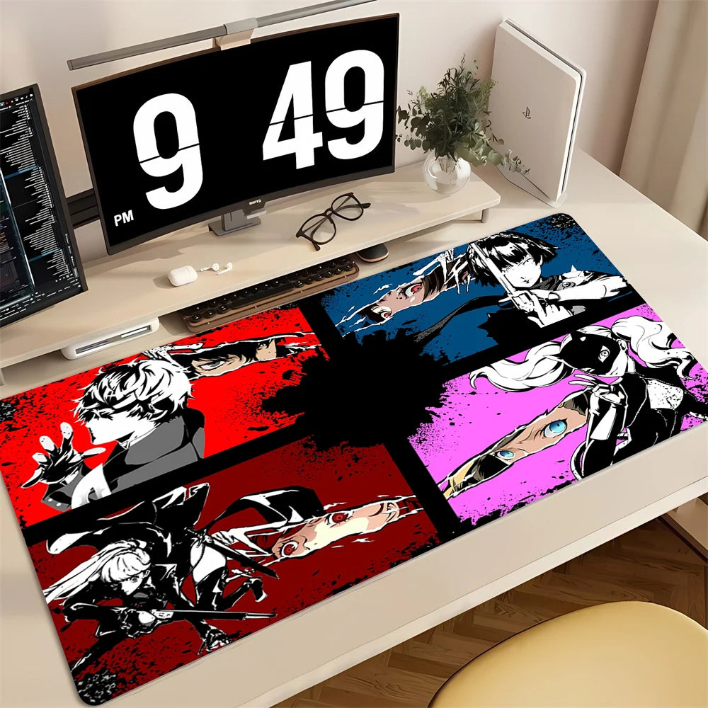 Mouse Pad PC Non Slip Rubber Cool Mousepad Laptop Gamer Cabinet Keyboard Pads Office Computer Gaming P-persona 5 Desk Mouse Mat