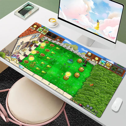 Plants vs Zombies Replanted Maps Mouse Pad Desk Mat Large Non-slip Anti-fray Keyboard Ergonomic Office Rubber PC Home Custom
