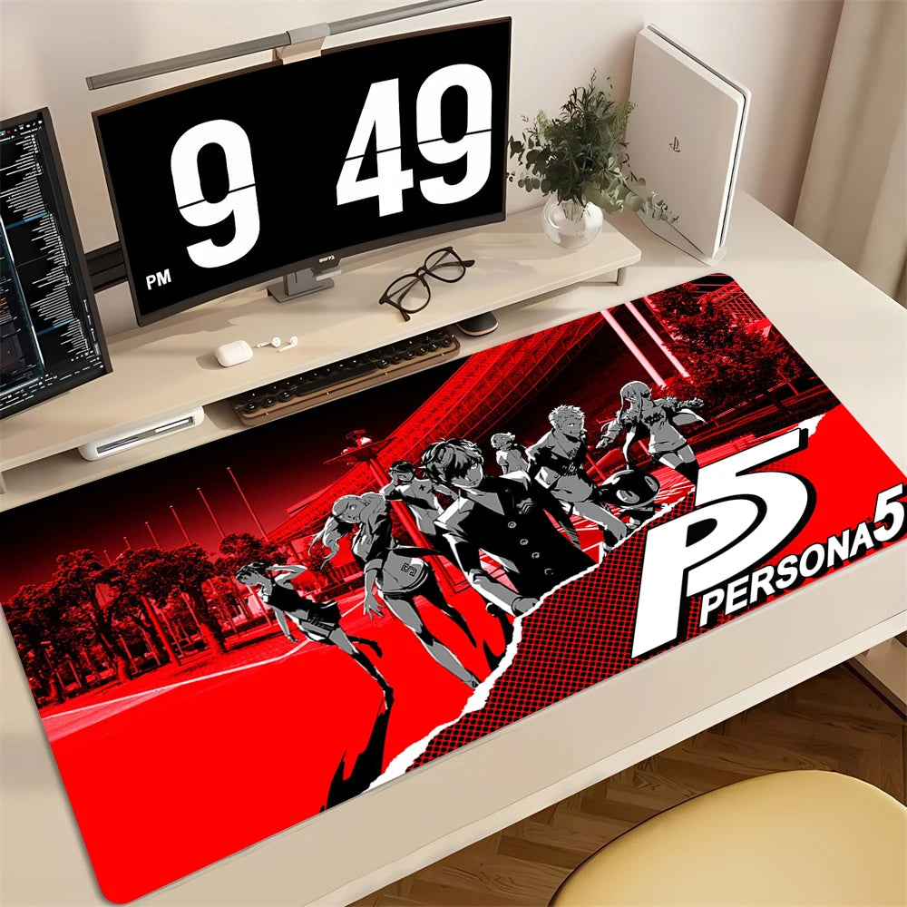 Mouse Pad PC Non Slip Rubber Cool Mousepad Laptop Gamer Cabinet Keyboard Pads Office Computer Gaming P-persona 5 Desk Mouse Mat