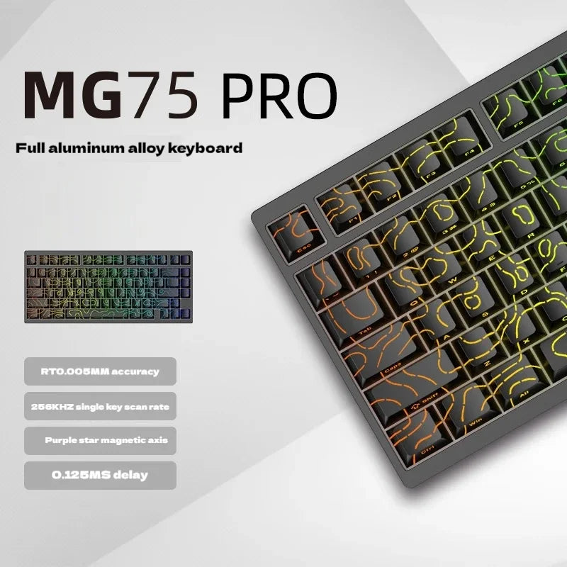 New IROK MG75 Pro MAX Magnetic Switch Keyboard Aluminium Alloy ARGB Backlight Gasket Gaming Keyboard PC Gamer Wired Hall Effect