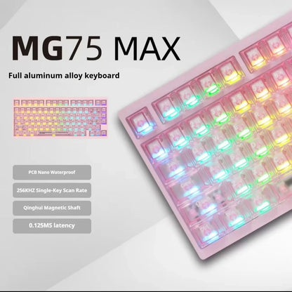 New IROK MG75 Pro MAX Magnetic Switch Keyboard Aluminium Alloy ARGB Backlight Gasket Gaming Keyboard PC Gamer Wired Hall Effect
