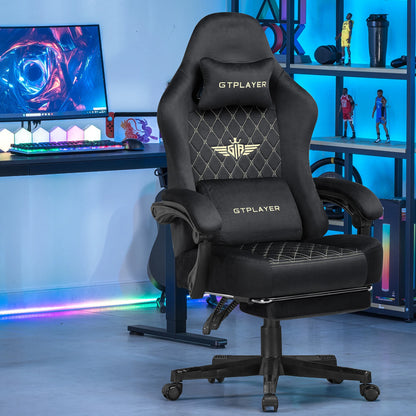 GTPLAYER Gaming chair fabric Gaming Chair Ergonomic office boot PC chair, Adjustable and Rotatable Desk Chair