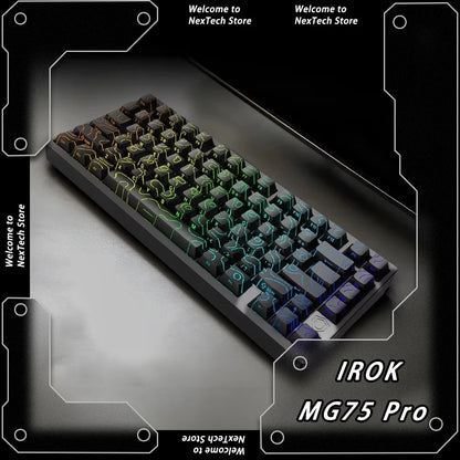 New IROK MG75 Pro MAX Magnetic Switch Keyboard Aluminium Alloy ARGB Backlight Gasket Gaming Keyboard PC Gamer Wired Hall Effect