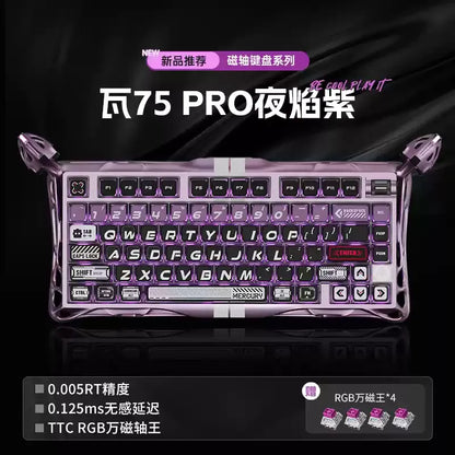 GravaStar K1 Bluetooth Wireless Aluminium Alloy Mechanical Keyboard  Tri-Mode RGB Light E-sports Gaming Keyboard PC Accessories