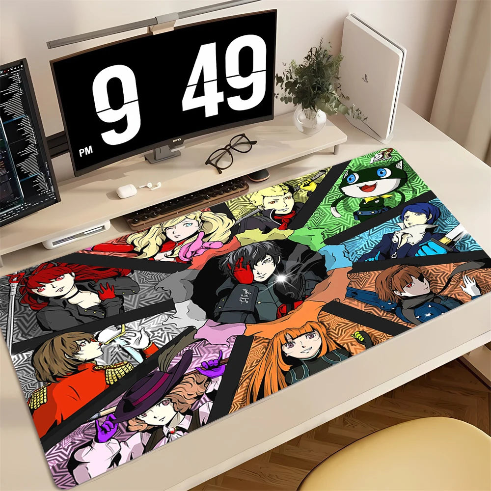 Mouse Pad PC Non Slip Rubber Cool Mousepad Laptop Gamer Cabinet Keyboard Pads Office Computer Gaming P-persona 5 Desk Mouse Mat