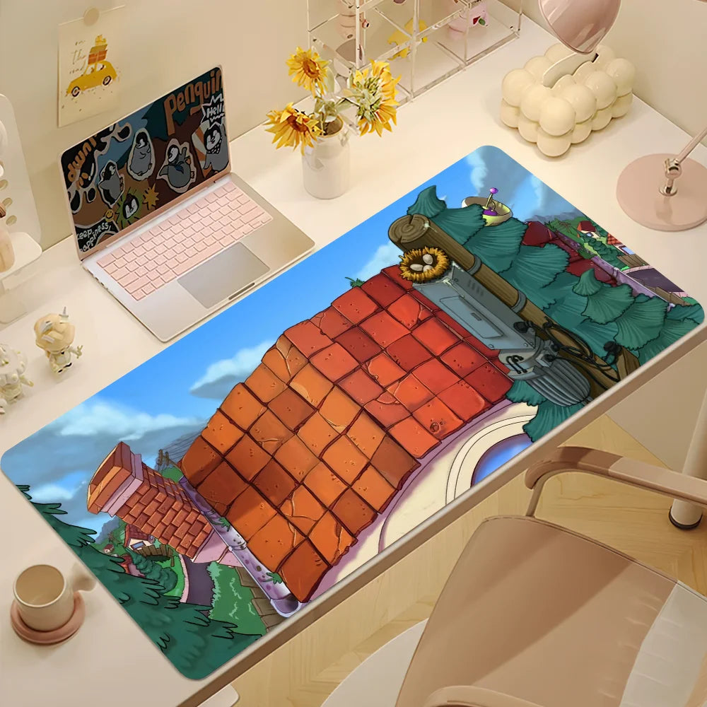 Plants vs Zombies Replanted Maps Mouse Pad Desk Mat Large Non-slip Anti-fray Keyboard Ergonomic Office Rubber PC Home Custom