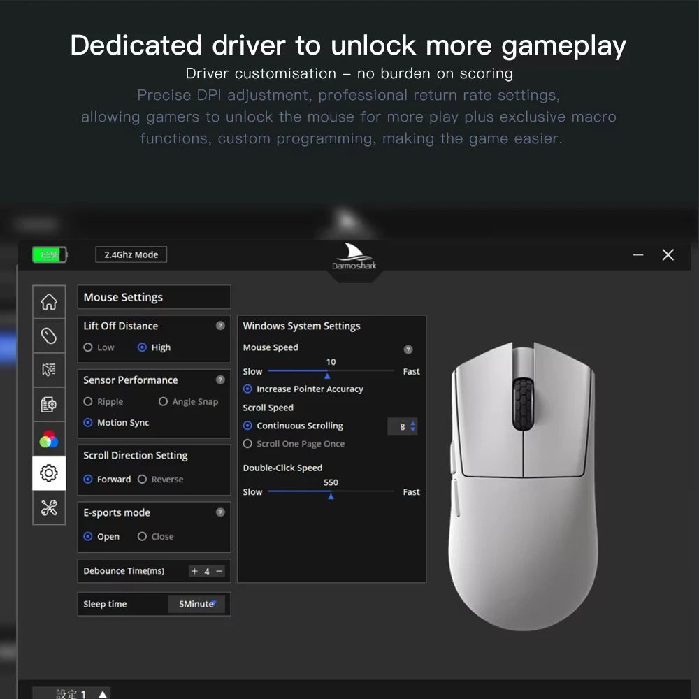 Darmoshark M3 Micro Pro Bluetooth Wireless Gaming Mouse 8K Tri-Mode PAM3950 Mouse Lightweight Small Hand Mice Long Battery Life