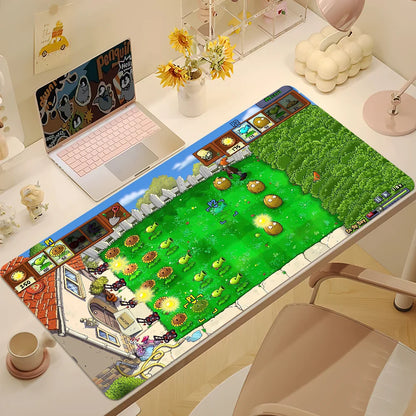 Plants vs Zombies Replanted Maps Mouse Pad Desk Mat Large Non-slip Anti-fray Keyboard Ergonomic Office Rubber PC Home Custom