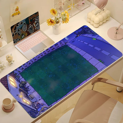 Plants vs Zombies Replanted Maps Mouse Pad Desk Mat Large Non-slip Anti-fray Keyboard Ergonomic Office Rubber PC Home Custom