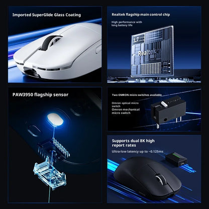 MCHOSE L7 Ultra Gaming Mouse Lightweight Three-mode Bluetooth Pro Wireless PAW3395 For Electronic Games Consumer Electronics