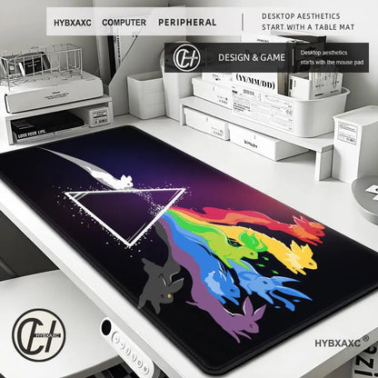 Mouse Pad Gaming Carpet Anime Keyboard Pads Rug Pokemon Eevee Mousepad Mouse Pads Laptop Extended Desk Mat for Gamer Gift