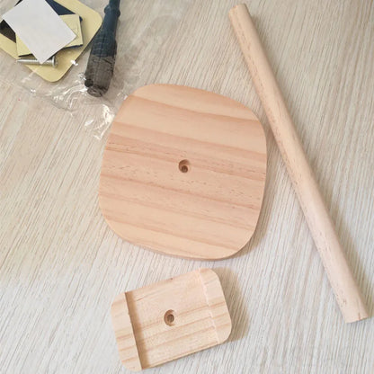 Solid Wood Headphones Stand Gaming Headset Holder Desktop Display Bracket with Stable Base Top Soft Protective Pad Space Savin